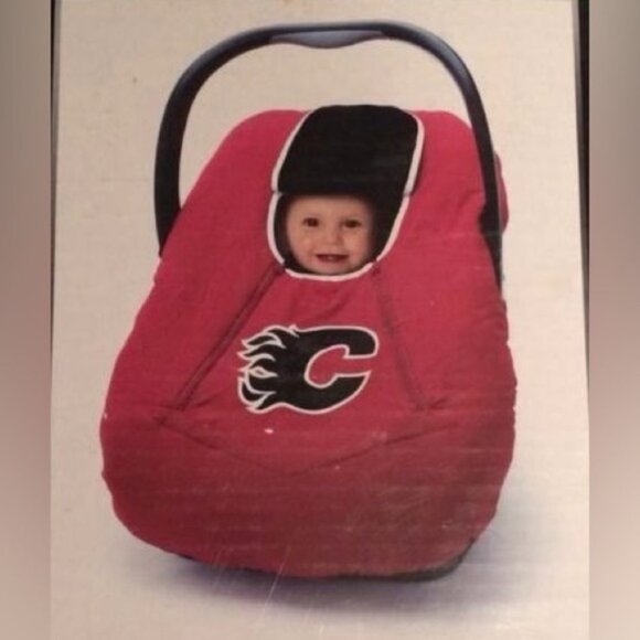 Winter Calgary Flames NHL  Infant Car Seat Cover - Picture 1 of 10